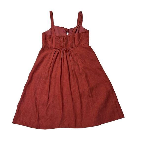 Women's LOFT Lounge Shift coral pink/salmon, v-neck midi Dress, Size S - Picture 9 of 13